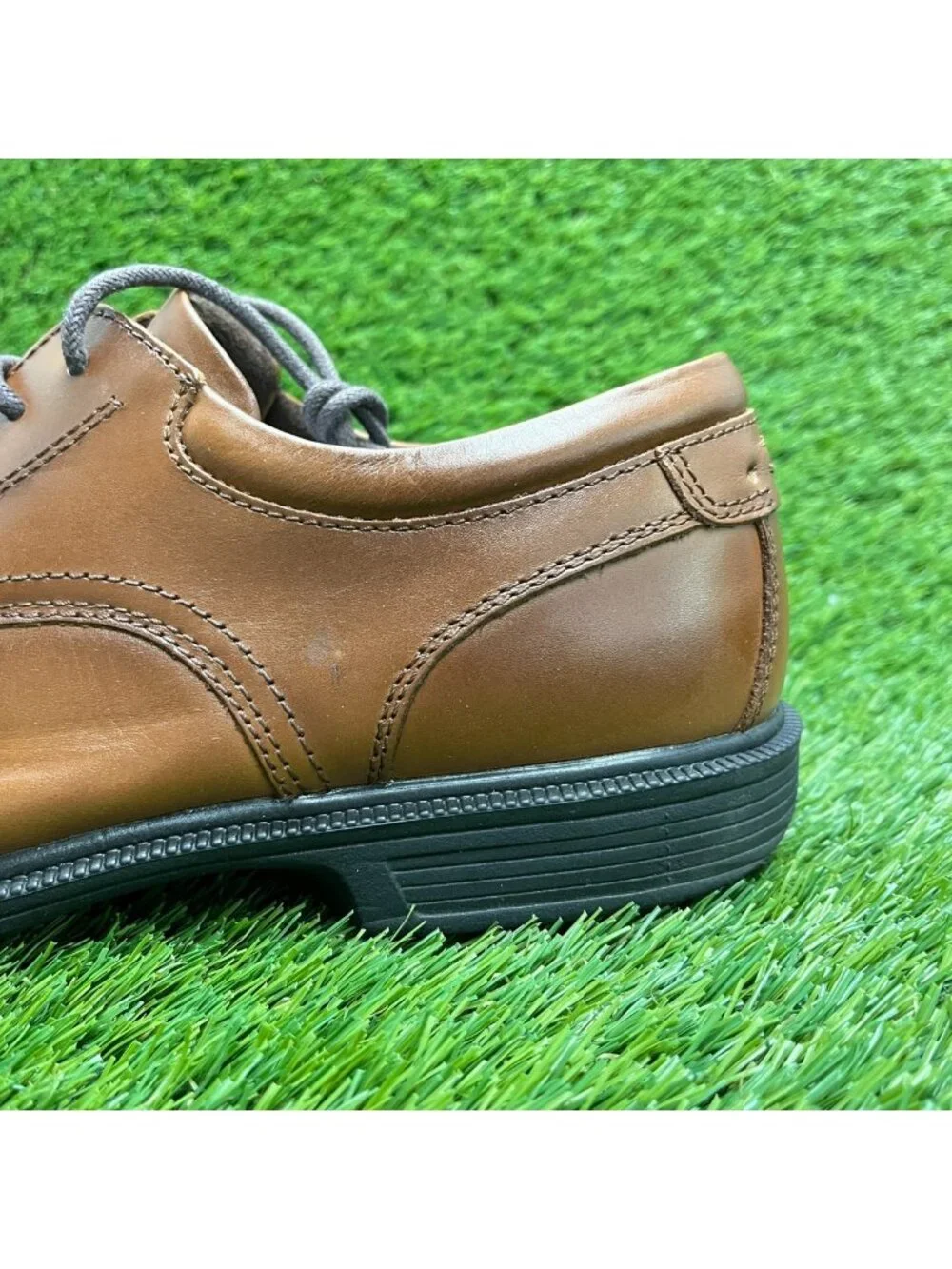 Florsheim Coronis Mens Size 9 Brown Black Leather Steel Toe Safety Work Shoes